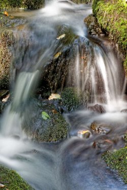 Am Leienbach Wasserfall, mit wenig Wasser